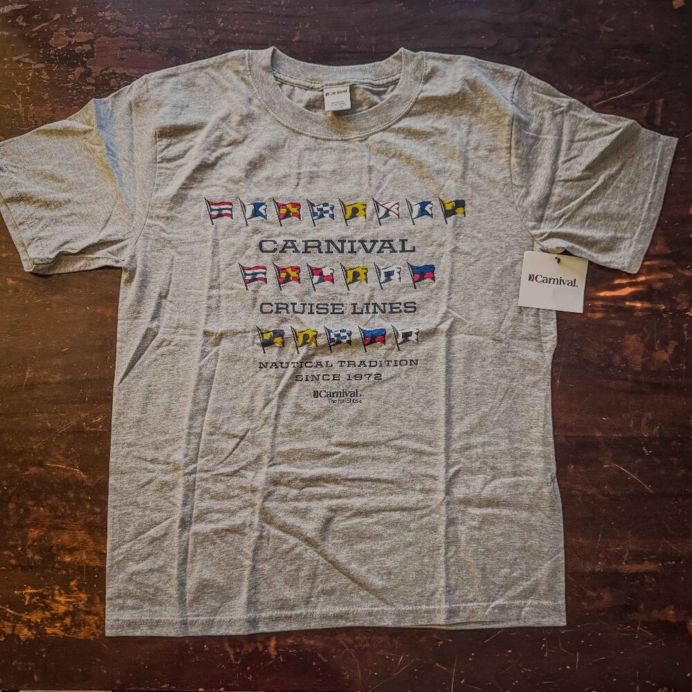 Carnival Cruise Ships Authentic souvenir Signal Flag Tee NWT Size US L